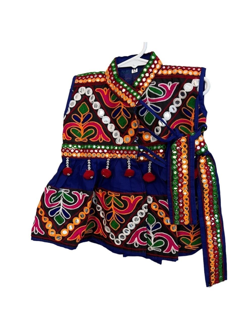 NWOT Multicolor Boho Moroccan Dress Mirrored Sequins Embroidered 2T